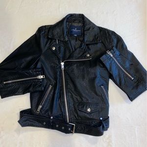 American Eagle leather moto jacket